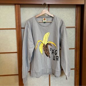 Farm Rio Gray Banana Graphic Sweatshirt
